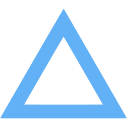 256x256 Tropical Blue Triangle Outline Icon
