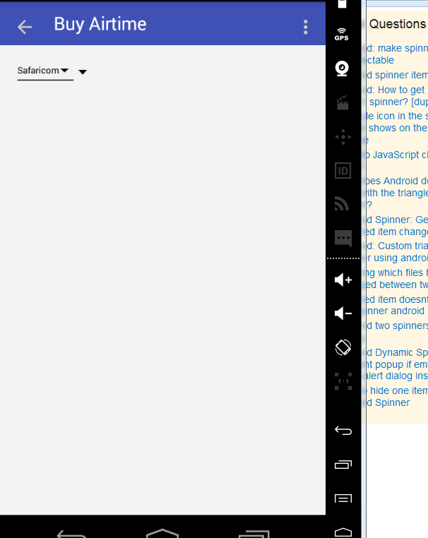 606x762 Android Spinner Is Showing With Two Triangle Icons And The Popup