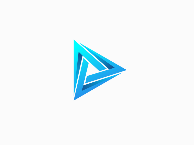 800x600 Play Icon With Creative Triangle Form