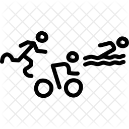 256x256 Triathlon Icon Of Doodle Style