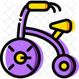 256x256 Tricycle Icon Of Colored Outline Style