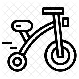 256x256 Tricycle Icon Of Line Style