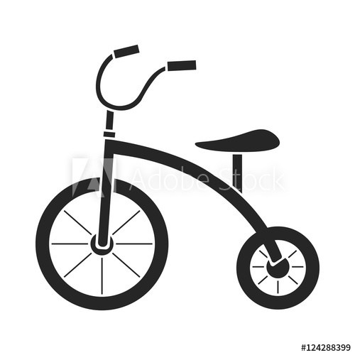 500x500 Tricycle Icon In Black Style Isolated On White Background Play