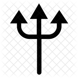 256x256 Trident Icon Of Glyph Style