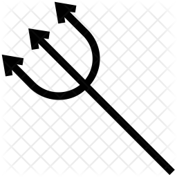 256x256 Trident Icon Of Line Style