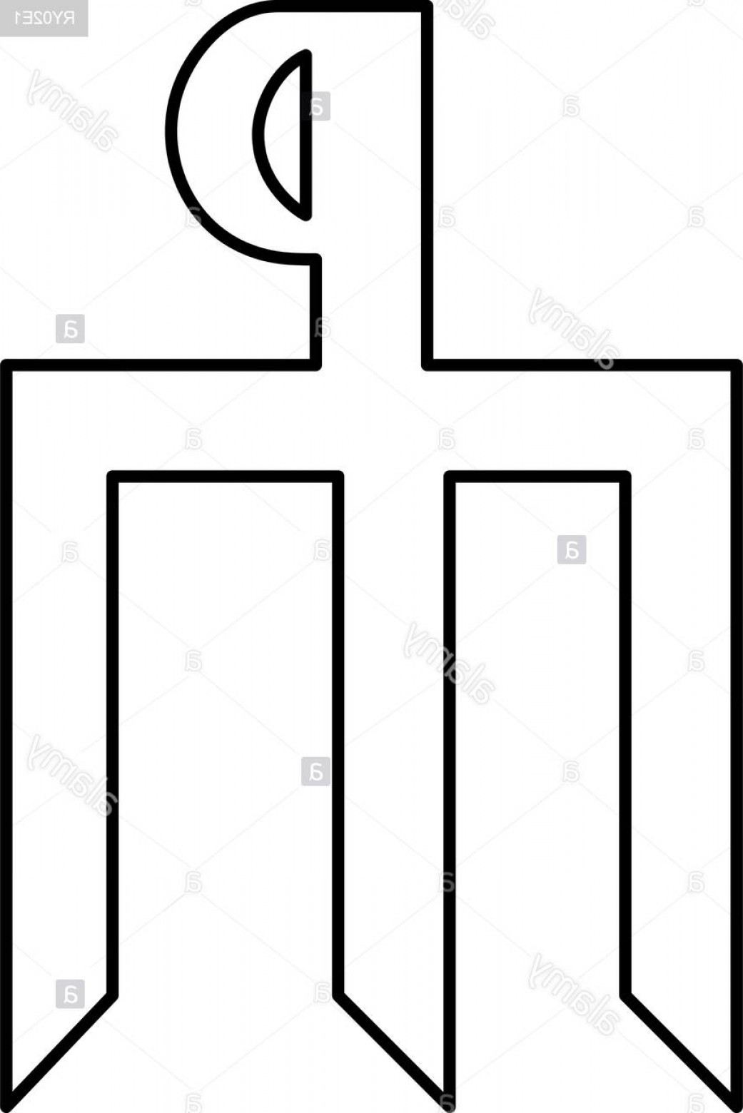 1041x1560 Cross Monogram Trident Symbol Secret Concept Sign Religious Cross