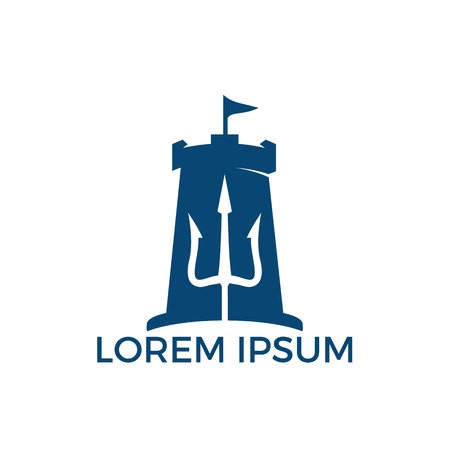 450x450 Fort And Trident Icon Logo Design Trident Ocean King Master
