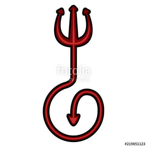 500x500 Isolated Halloween Demon Trident Icon Stock Image And Royalty