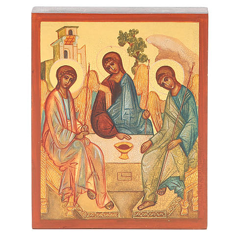 500x500 Russian Painted Icon, Rublev's Trinity Online Sales