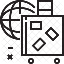 256x256 International Trip Icon Of Line Style