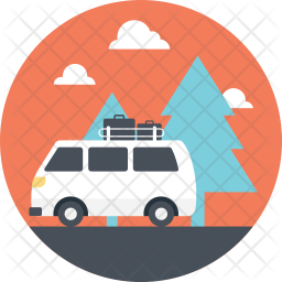 256x256 Road Trip Icon Of Flat Style