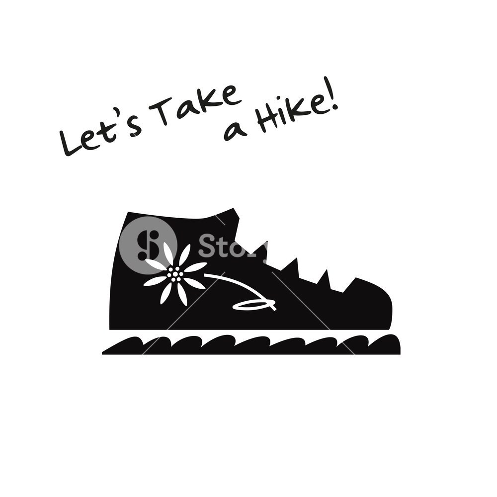 1000x1000 Tourist Trip Icon Minimalist Monochrome Design Style Hiking Boot