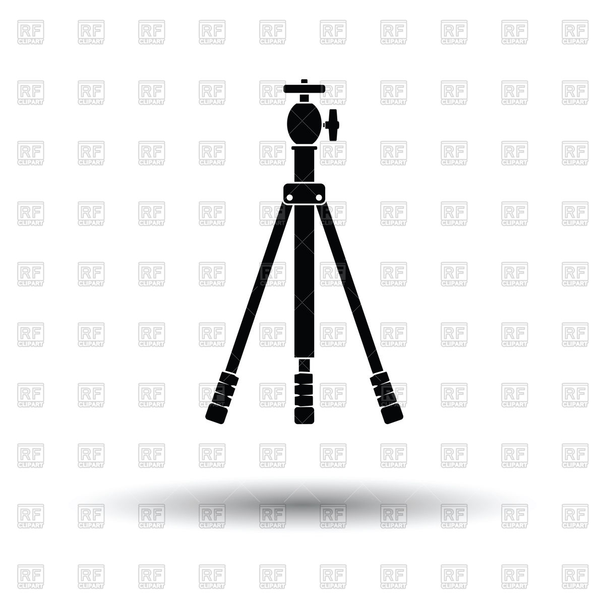 1200x1200 Icon Of Photo Tripod On White Background With Shadow Vector Image