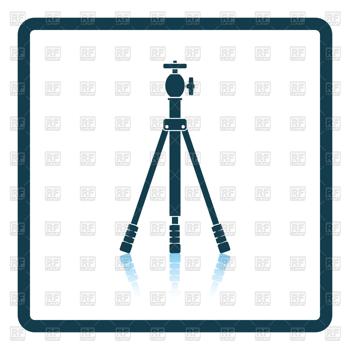 1200x1200 Shadow Reflection Design Icon Of Photo Tripod Vector Image