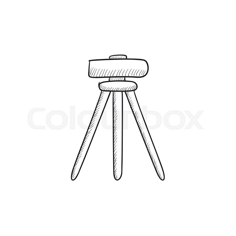 800x800 Theodolite On Tripod Vector Sketch Stock Vector Colourbox