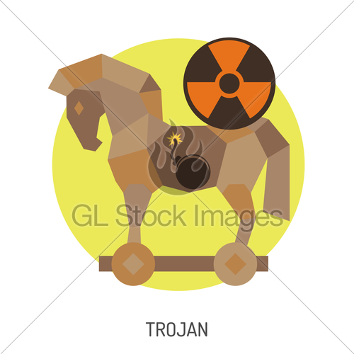 500x500 Trojan Horse Icon Gl Stock Images