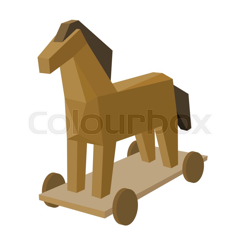 800x800 Trojan Horse Icon In Cartoon Design Stock Vector Colourbox