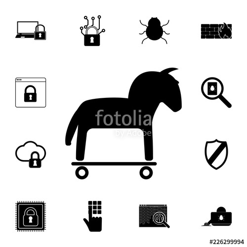 500x500 Trojan Icon Detailed Set Of Cyber Security Premium Graphic