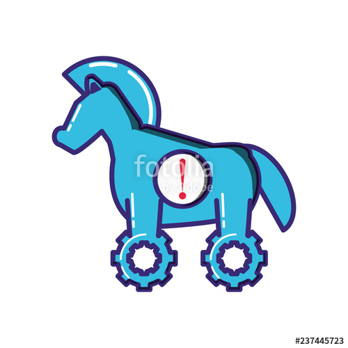 500x500 Horse Of Virus Trojan Isolated Icon Stock Image And Royalty Free