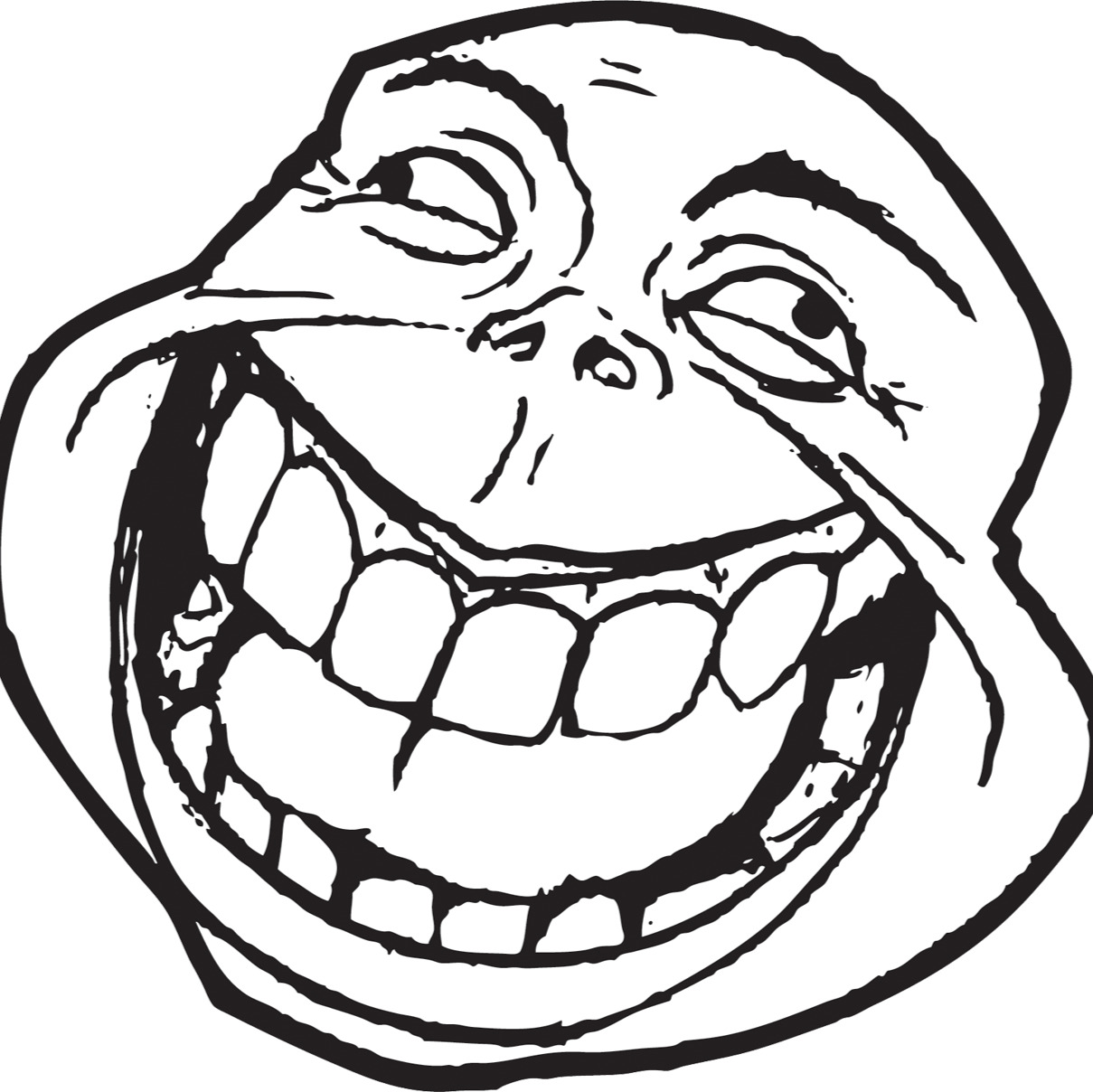Big Open Mouth Troll Face Icons Png 1209x1208 Big Open Mouth Troll Face Icons Png