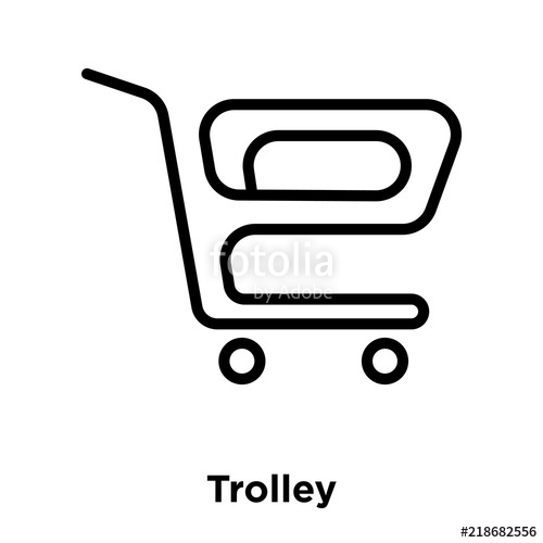 Trolley Icons Isolated On White Background Modern And Editable 500x500 Trolley Icons Isolated On White Background Modern And Editable