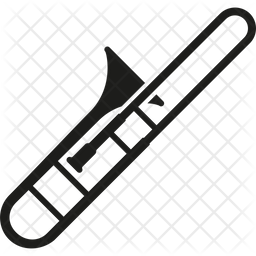 256x256 Trombone Icon Of Glyph Style
