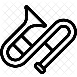 256x256 Trombone Icon Of Line Style