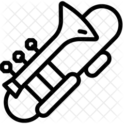 256x256 Trombone Icon Of Line Style