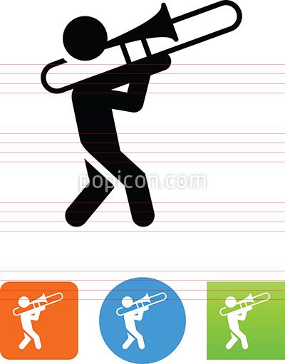 400x511 Trombone Player Icon