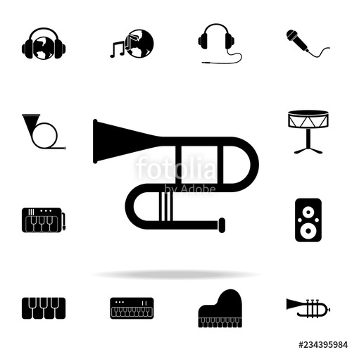 500x500 Trombone Icon Music Icons Universal Set For Web And Mobile Stock