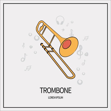 450x450 Trombone Isolated Icon Royalty Free Vector Graphics
