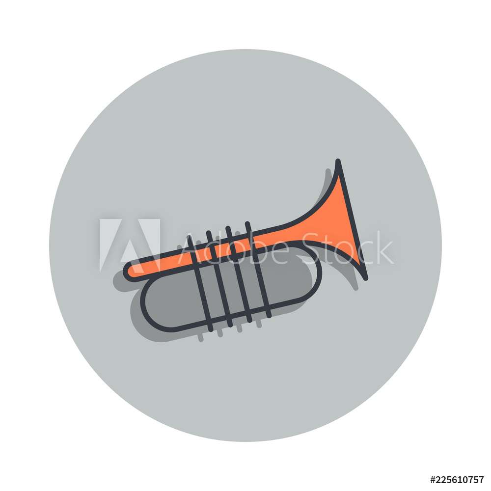 1000x1000 Photo Art Print Trombone Icon In Badge Style Europosters