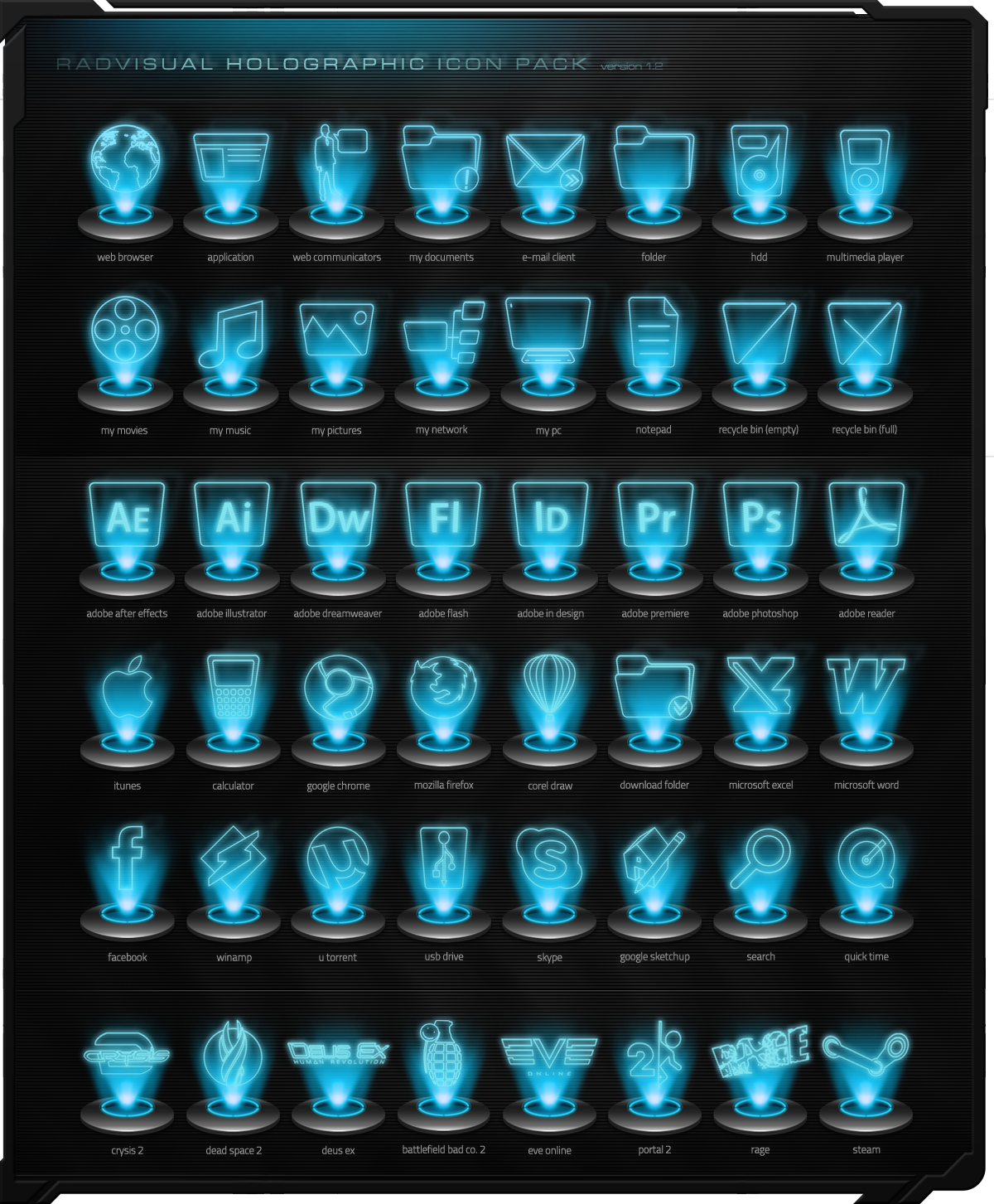 Holographic Icon Pack 1200x1453 Holographic Icon Pack