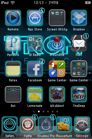 320x480 Tron Legacy Theme