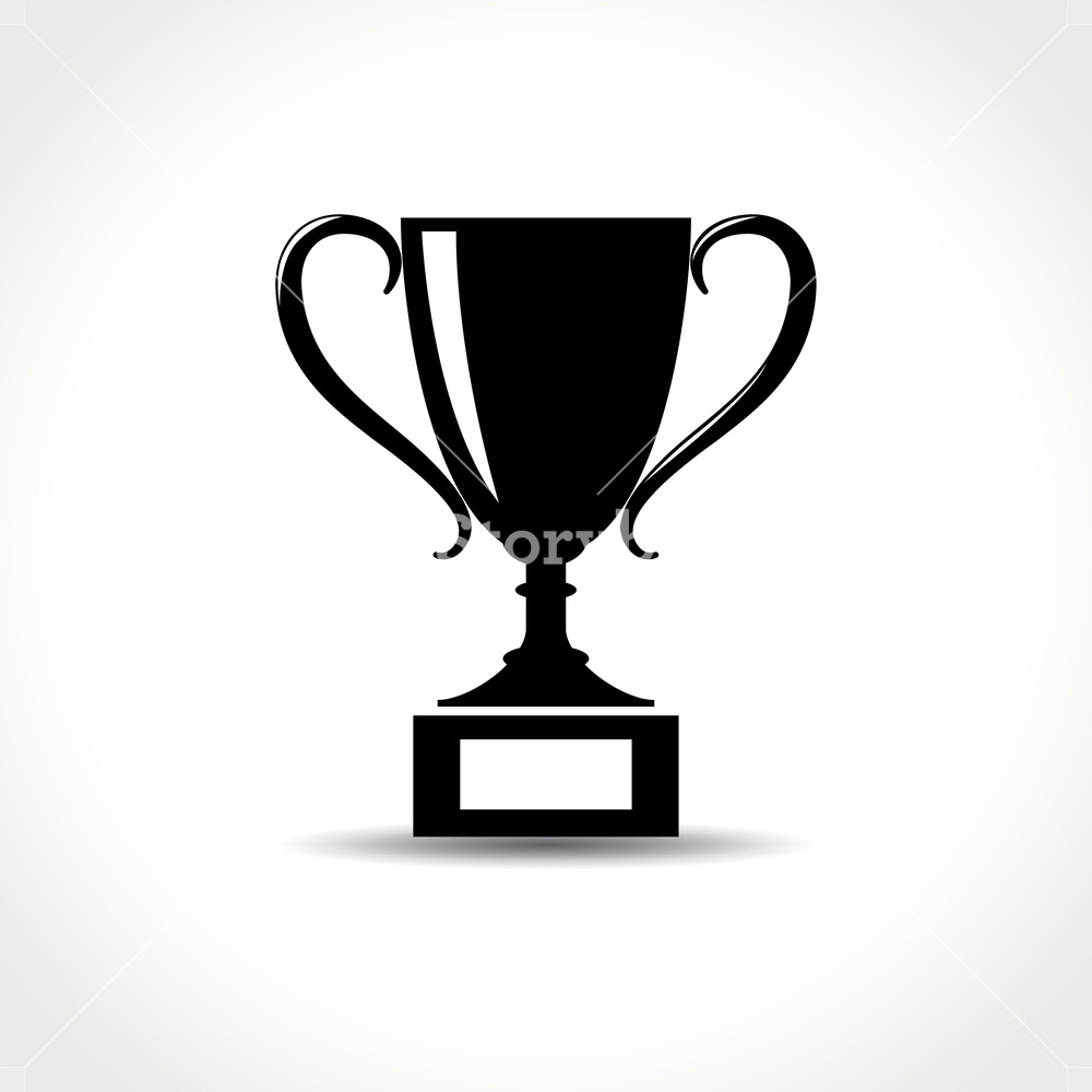 1000x1000 Illustration Of Trophy Icon On White Background Royalty Free Stock
