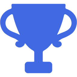 256x256 Royal Blue Trophy Icon