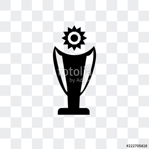 500x500 Trophy Icon Isolated On Transparent Background Modern
