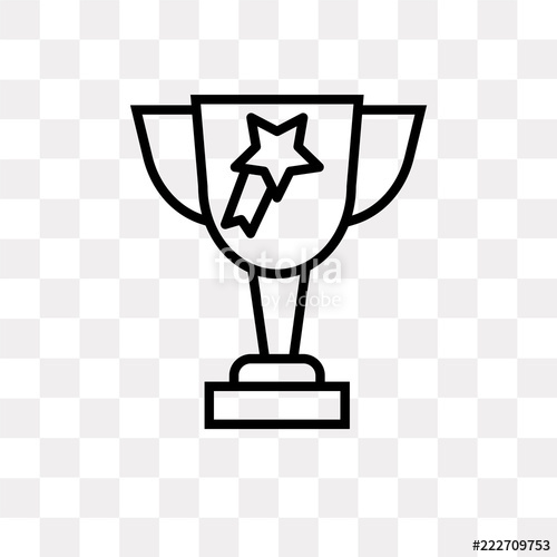 500x500 Trophy Icon On Transparent Background Modern Icons Vector