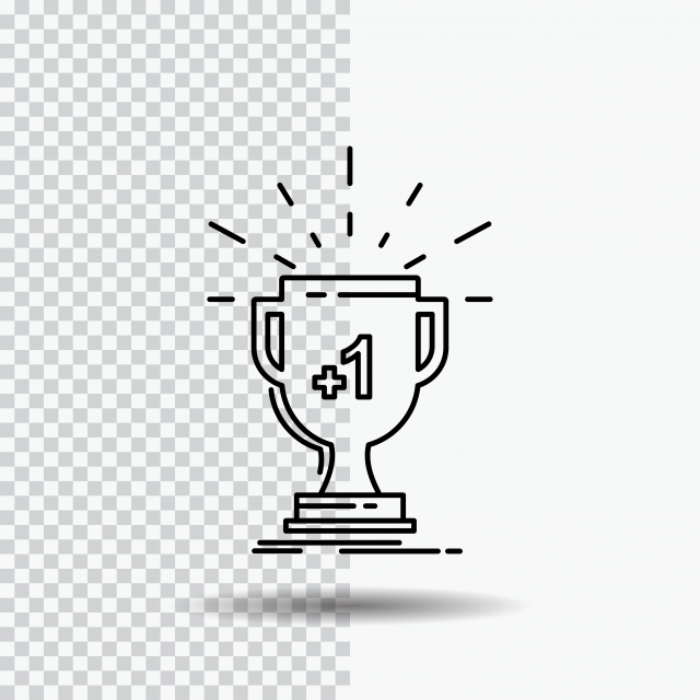 640x640 Award Trophy Win Prize First Line Icon On Transparent Backgr