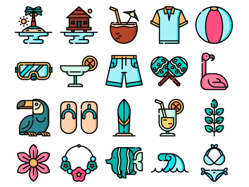 800x600 Tropical Icon Set