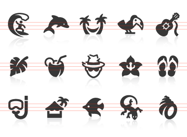 380x279 Tropical Icons Free Images