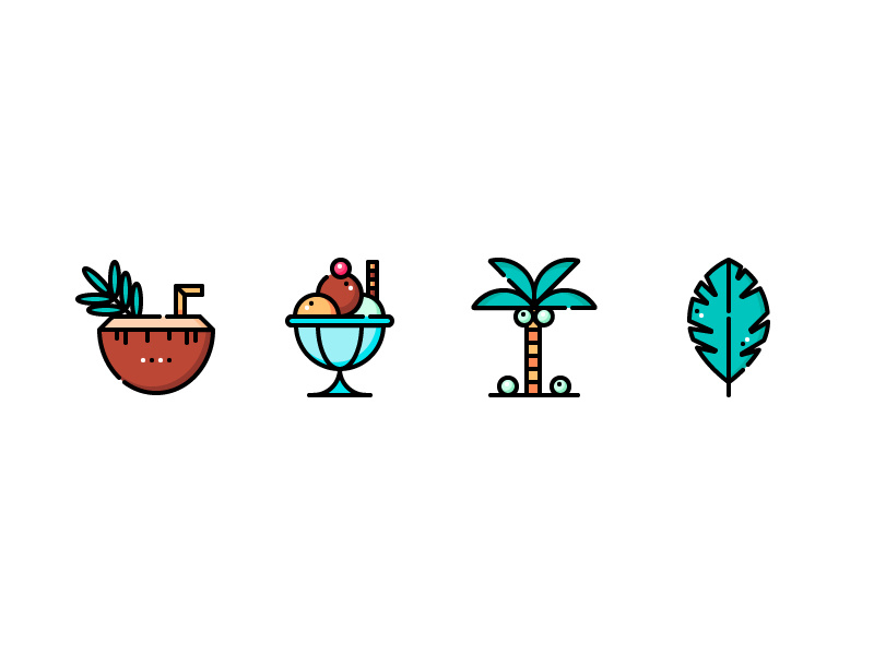 800x600 Tropical Icons