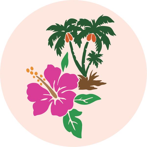 600x600 Cute Colorful Hawaiian Island Tropical Cartoon Icon