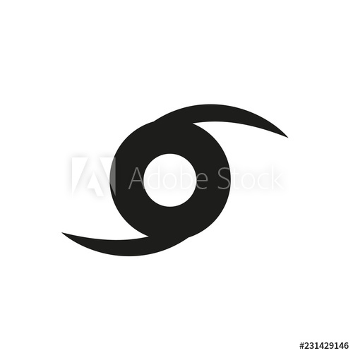 500x500 Tropical Storm Icon Trendy Tropical Storm Logo Concept On White