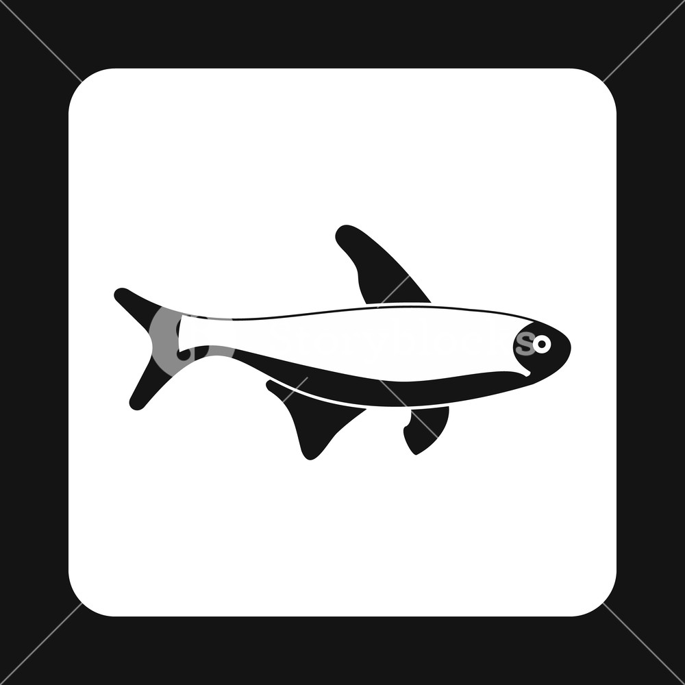 1000x1000 Trout Fish Icon In Simple Style Isolated On White Background