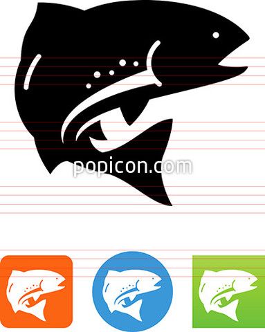 383x480 Vector Trout Icon Logo Fish Logo, Vector Icons, Web Design