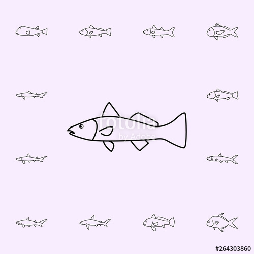 500x500 Trout Icon Fish Icons Universal Set For Web And Mobile Stock