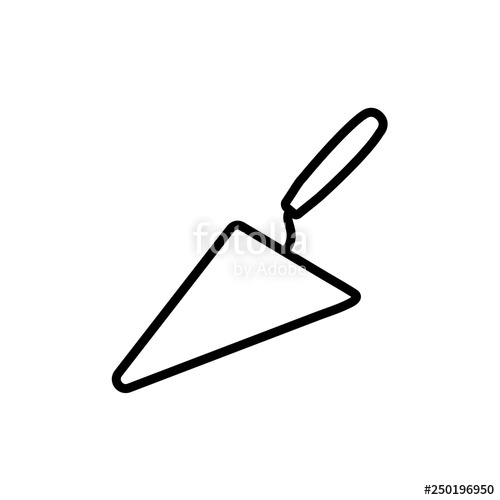 500x500 Trowel Icon Line Symbol Isolated Vector Illustration Of Icon Sign