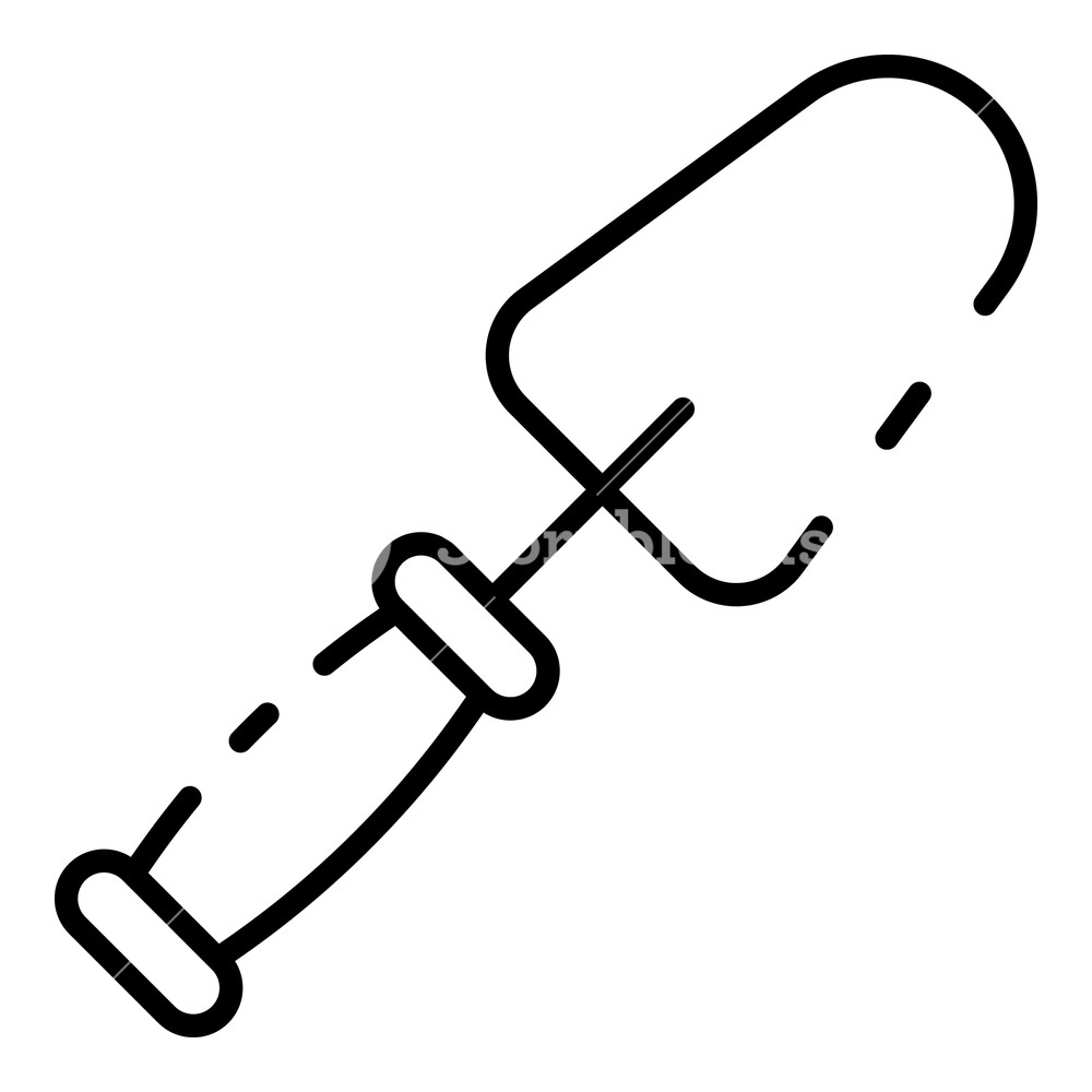 1000x1000 Trowel Icon Outline Trowel Vector Icon For Web Design Isolated