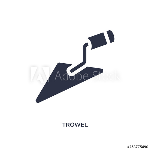 500x500 Trowel Icon On White Background Simple Element Illustration